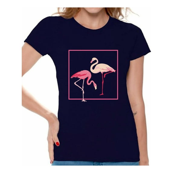Awkward Styles Flamingo Love Tshirt for Women Vintage Flamingo Shirt Flamingo Summer T Shirt Flamingo Gifts for Her Flamingo Lovers Beach Party Outfit Retro Flamingo T-Shirt Pink Flamingo Tee