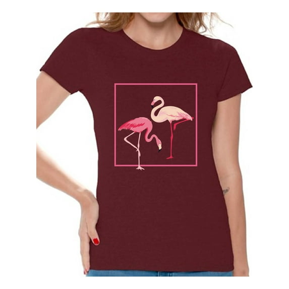 Awkward Styles Flamingo Love Tshirt for Women Vintage Flamingo Shirt Flamingo Summer T Shirt Flamingo Gifts for Her Flamingo Lovers Beach Party Outfit Retro Flamingo T-Shirt Pink Flamingo Tee