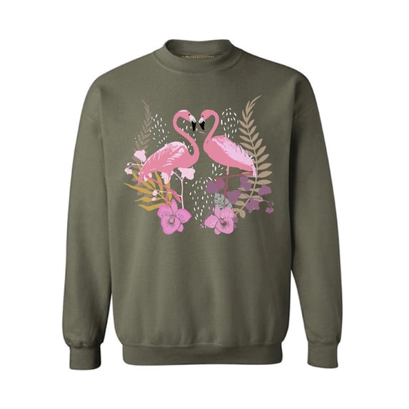 Awkward Styles Flamingo Love Unisex Sweatshirt Pink Flamingo Sweatshirt for Him Flamingo Collection Pink Flamingo Crewneck for Her for Women Summer Sweater for Men Pink Flamingo Pink Flamingo Outfit