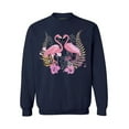 thumbnail image 1 of Awkward Styles Flamingo Love Unisex Sweatshirt Pink Flamingo Sweatshirt for Him Flamingo Collection Pink Flamingo Crewneck for Her for Women Summer Sweater for Men Pink Flamingo Pink Flamingo Outfit, 1 of 5