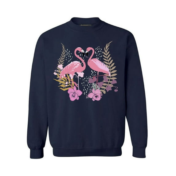 Awkward Styles Flamingo Love Unisex Sweatshirt Pink Flamingo Sweatshirt for Him Flamingo Collection Pink Flamingo Crewneck for Her for Women Summer Sweater for Men Pink Flamingo Pink Flamingo Outfit