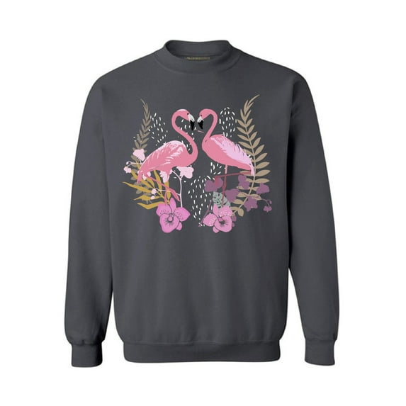 Awkward Styles Flamingo Love Unisex Sweatshirt Pink Flamingo Sweatshirt for Him Flamingo Collection Pink Flamingo Crewneck for Her for Women Summer Sweater for Men Pink Flamingo Pink Flamingo Outfit