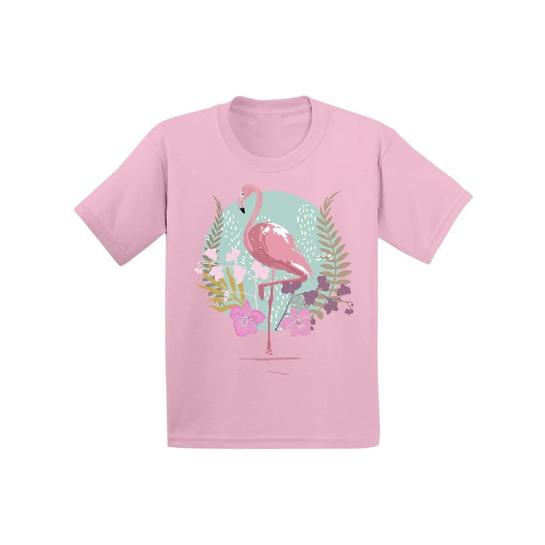 Kids Girls Cute Flamingo Birthday Girl T-Shirt Kids Girls Cute Flamingo Birthday Girl T-Shirt