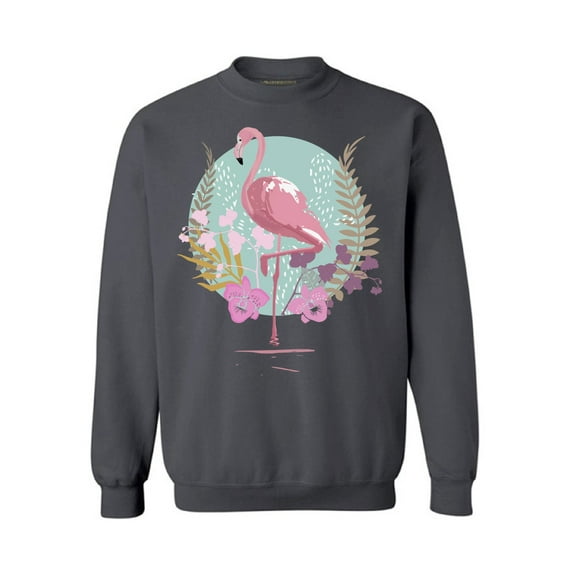 Awkward Styles Flamingo and Orchids Sweatshirt Pink Flamingo Sweatshirt for Him Flamingo Collection Pink Flamingo Sweatshirt for Her for Women Summer Sweater for Men Pink Flamingo Pink Flamingo Outfit