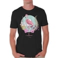 thumbnail image 1 of Awkward Styles Flamingo and Orchids T Shirt for Men Summer Mens Shirts Pink Flamingo Clothes for Men Flamingo on Beach Tshirt Pink Flamingo Gifts Flamingo Shirts Summer Clothing Collection for Men, 1 of 4