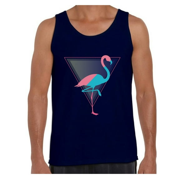 Awkward Styles Flamingo Party Tank Top for Men Pink Flamingo Tank Fitness Muscle Shirts for Men Summer Workout Clothes Funny Flamingo Tank Beach Tank Top Retro Flamingo Tank Vintage Flamingo Gifts