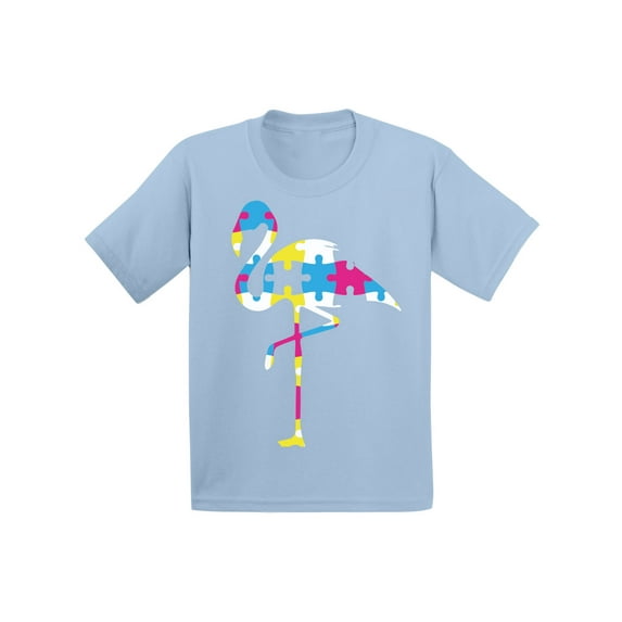 Awkward Styles Flamingo Puzzle Piece for Autism Awareness Autism Toddler Shirt Autism Awareness Shirts Autistic Pride Gifts for Toddlers Autism Tshirt Flamingo Gifts for Autism Autism Support Tshirt