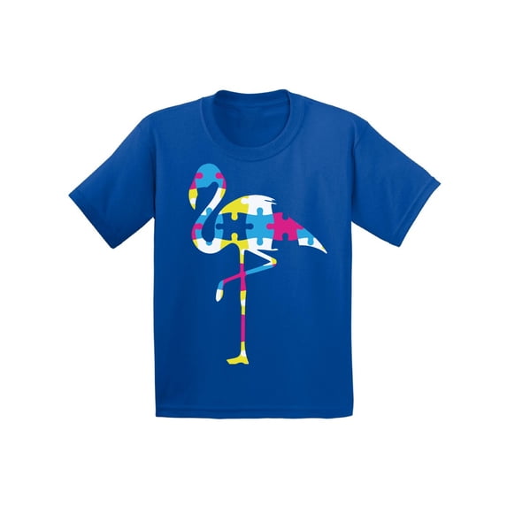 Awkward Styles Flamingo Puzzle Piece for Autism Awareness Autism Toddler Shirt Autism Awareness Shirts Autistic Pride Gifts for Toddlers Autism Tshirt Flamingo Gifts for Autism Autism Support Tshirt