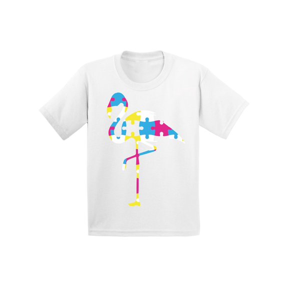 Awkward Styles Flamingo Puzzle Piece for Autism Awareness Autism Toddler Shirt Autism Awareness Shirts Autistic Pride Gifts for Toddlers Autism Tshirt Flamingo Gifts for Autism Autism Support Tshirt