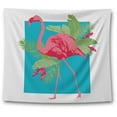 thumbnail image 1 of Awkward Styles Flamingo Tapestry Wall Hanging Blue Floral Home Decor, 1 of 2