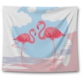 thumbnail image 1 of Awkward Styles Flamingo Tapestry Wall Hanging Two Birds Home Decor, 1 of 2