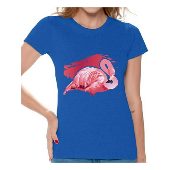 Awkward Styles Flamingo Tshirt for Women Flamingo Shirts Pink Flamingo Shirt Women's Flamingo Love Shirt Flamingo Party Gifts Summer Shirts for Women Flamingo Themed Party Beach Party Outfit