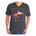 thumbnail image 1 of Awkward Styles Flamingo V Neck Shirt for Men Flamingos Vneck Shirt Summer Shirt for Him Hawaiian Shirts Vacation T-shirt Beach Shirts for Dad Beach Outfit Summer T-shirt for Men Pink Shirt for Him, 1 of 4