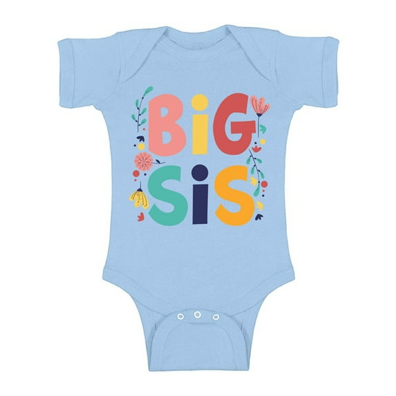 Awkward Styles Floral Baby Bodysuit Short Sleeve Floral Romper for Sister One Piece Sister One Piece Top Birthday Gifts for Baby Girls Bodysuit for Little One Cute Baby Clothing for Girls Kids Gifts
