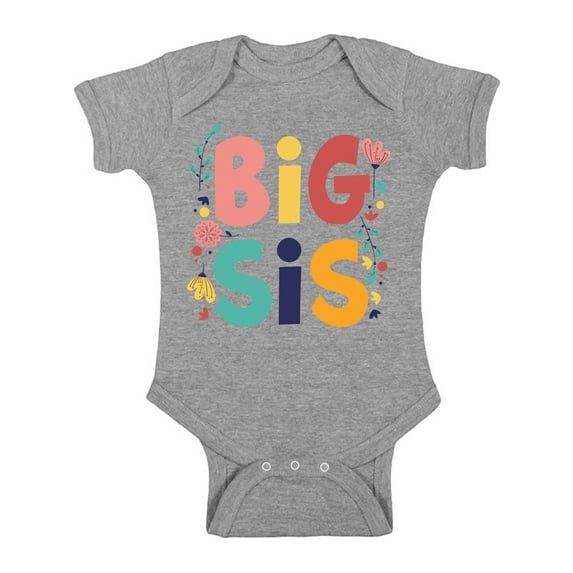 Awkward Styles Floral Baby Bodysuit Short Sleeve Floral Romper for Sister One Piece Sister One Piece Top Birthday Gifts for Baby Girls Bodysuit for Little One Cute Baby Clothing for Girls Kids Gifts