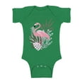 thumbnail image 1 of Awkward Styles Floral Flamingo Baby Bodysuit Short Sleeve Pink Flamingo Romper for Boys Summer One Piece for Girls Pink Flamingo Romper for Children Flamingo Gifts for Little One Summer Clothing, 1 of 4