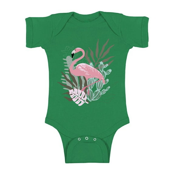 Awkward Styles Floral Flamingo Baby Bodysuit Short Sleeve Pink Flamingo Romper for Boys Summer One Piece for Girls Pink Flamingo Romper for Children Flamingo Gifts for Little One Summer Clothing