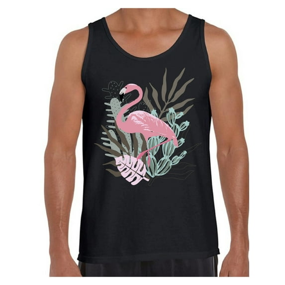 Awkward Styles Floral Flamingo Shirts Beach Collection for Men Pink Flamingo Tank Top for Men Beach Shirts Summer Clothes for Men Flamingo Tank Top Pink Flamingo Tshirt for Men Pink Flamingo Gifts