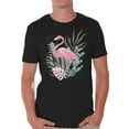thumbnail image 1 of Awkward Styles Floral Flamingo T Shirt for Men Summer Mens Shirts Pink Flamingo Clothes for Men Flamingo T-Shirt Beach Tshirt Pink Flamingo Gifts Flamingo Shirts Summer Clothing Collection for Men, 1 of 4
