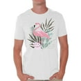 thumbnail image 1 of Awkward Styles Floral Flamingo T Shirt for Men Summer Mens Shirts Pink Flamingo Clothes for Men Flamingo T-Shirt Beach Tshirt Pink Flamingo Gifts Flamingo Shirts Summer Clothing Collection for Men, 1 of 4
