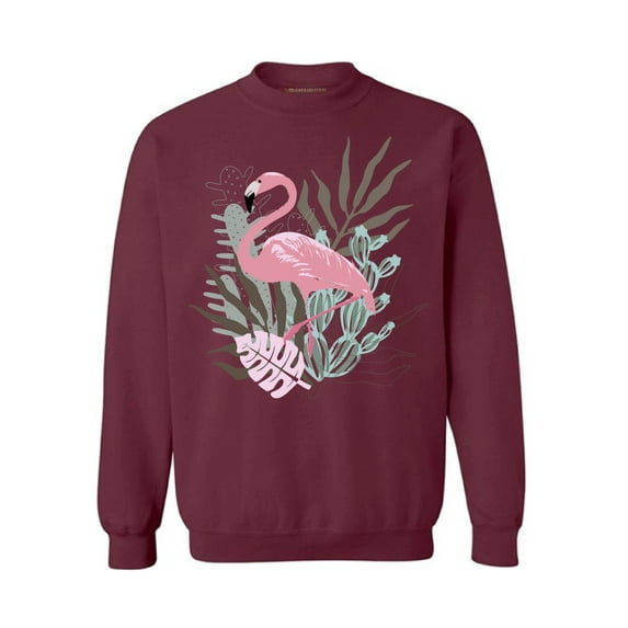 Awkward Styles Floral Flamingo Unisex Crewneck Pink Flamingo Crewneck for Him Flamingo Collection Pink Flamingo Crewneck for Women Summer Sweater for Men Pink Flamingo Pink Flamingo Outfit