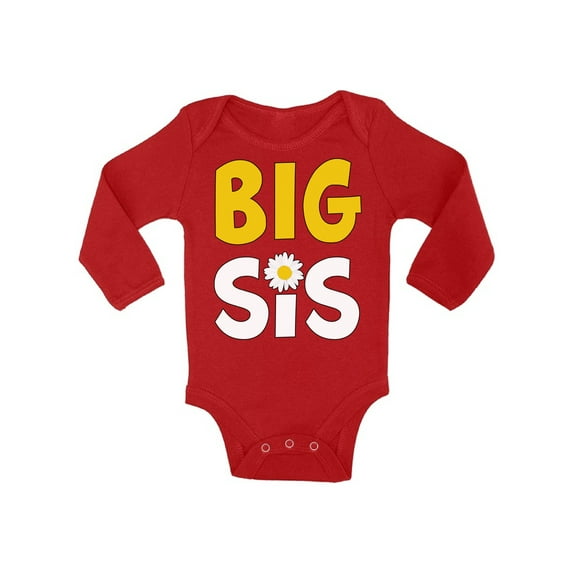Awkward Styles Flower Baby Romper for Girls Baby Announcement Romper Gifts for Baby Girls Bodysuit for Little One Cute Baby Clothing for Girls Big Sister One Piece Outfit Big Sister One Piece Top