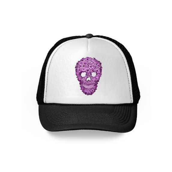 Awkward Styles Flower Skull Baseball Cap Skull Caps Skull Gifts Dia de Los Muertos Skull Accessories Skull Caps Winter Summer