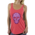 thumbnail image 1 of Awkward Styles Flower Skull Racerback Tank Top Floral Sugar Skull Tank for Women Halloween Outfit Dia de los Muertos Gifts Sugar Skull Racerback Tank for Women Sugar Skull Tank Top for Women, 1 of 4