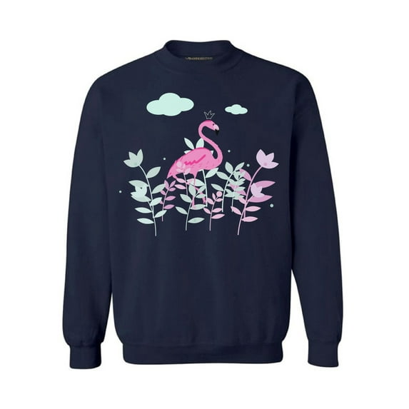 Awkward Styles Foliage Flamingo Sweatshirt Pink Flamingo Sweatshirt for Him Flamingo Collection Pink Flamingo Crewneck for Her for Women Summer Sweater for Men Pink Flamingo Pink Flamingo Outfit
