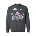 thumbnail image 1 of Awkward Styles Foliage Flamingo Sweatshirt Pink Flamingo Sweatshirt for Him Flamingo Collection Pink Flamingo Crewneck for Her for Women Summer Sweater for Men Pink Flamingo Pink Flamingo Outfit, 1 of 5