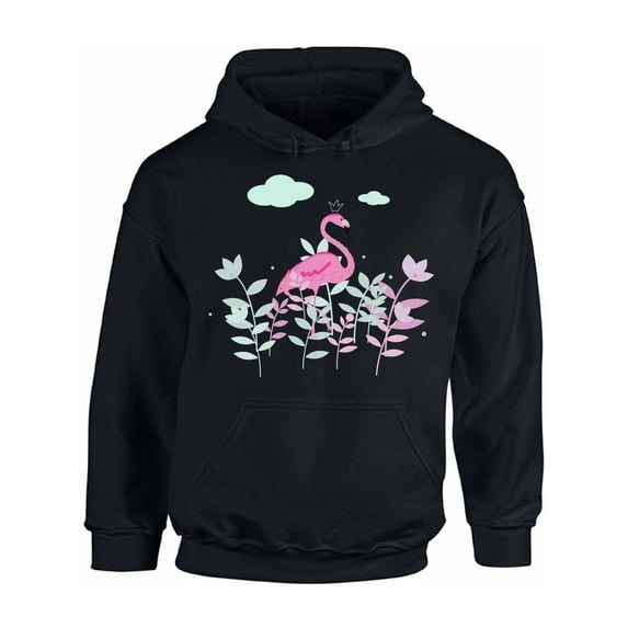 Awkward Styles Foliage Flamingo Unisex Hoodie Pink Flamingo Hoodie for Him Flamingo Clothes Summer Hoodie for Women Funny Flamingo Sweater for Men Gifts for Her Pink Flamingo Outfit for Men and Women