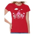thumbnail image 1 of Awkward Styles Foliage Flamingo Womens T-Shirt Pink Flamingo Tshirt for Women Summer Gifts for Girlfriend Pink Flamingo Shirts Flamingo Clothing Collection for Women Summer T Shirt for Her Cute Shirt, 1 of 4