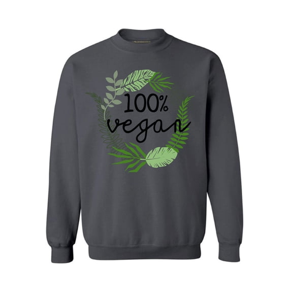 Awkward Styles Foliage Printed Unisex Crewneck Vegetarian Crewneck Vegan Sweater Vegan Friendly Crewneck Green Crewneck Vegan Clothes for Women Vegan Organic Crewnecks for Men Gifts for Vegetarians