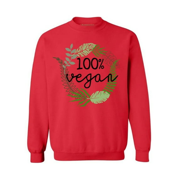 Awkward Styles Foliage Printed Unisex Crewneck Vegetarian Crewneck Vegan Sweater Vegan Friendly Crewneck Green Crewneck Vegan Clothes for Women Vegan Organic Crewnecks for Men Gifts for Vegetarians
