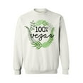thumbnail image 1 of Awkward Styles Foliage Printed Unisex Crewneck Vegetarian Crewneck Vegan Sweater Vegan Friendly Crewneck Green Crewneck Vegan Clothes for Women Vegan Organic Crewnecks for Men Gifts for Vegetarians, 1 of 5