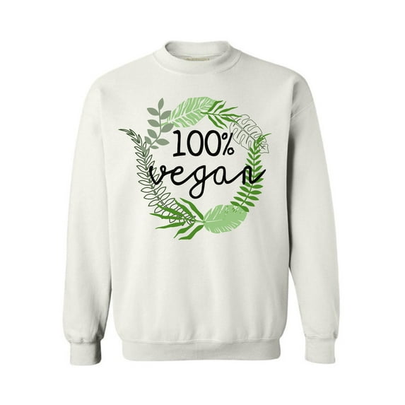 Awkward Styles Foliage Printed Unisex Crewneck Vegetarian Crewneck Vegan Sweater Vegan Friendly Crewneck Green Crewneck Vegan Clothes for Women Vegan Organic Crewnecks for Men Gifts for Vegetarians