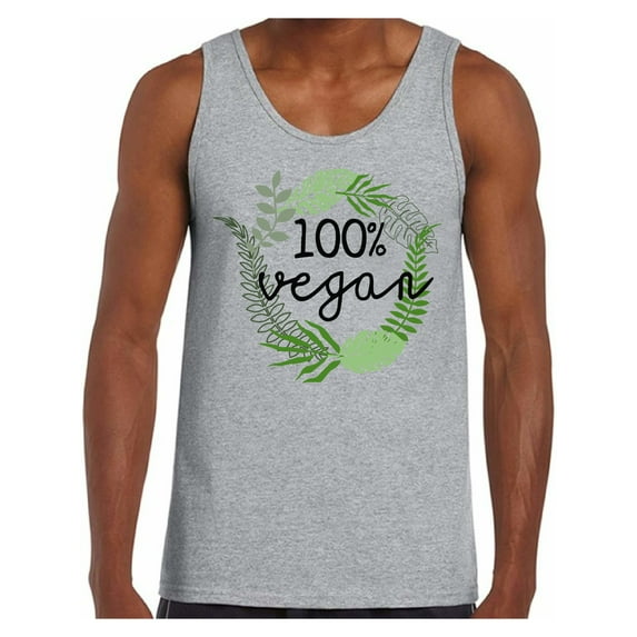 Awkward Styles Foliage Tank Top for Men Men's Shirts Vegetarian Tank Top for Men Vegan Friendly Tshirts Vegetarian Gifts Vegan Men's Fashion Vegan Friendly Clothing Collection Hey Vegetarians