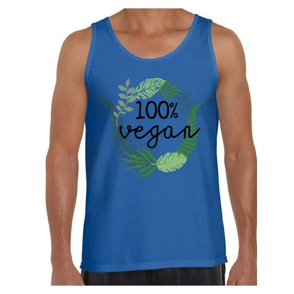 Awkward Styles Foliage Tank Top for Men Men's Shirts Vegetarian Tank Top for Men Vegan Friendly Tshirts Vegetarian Gifts Vegan Men's Fashion Vegan Friendly Clothing Collection Hey Vegetarians