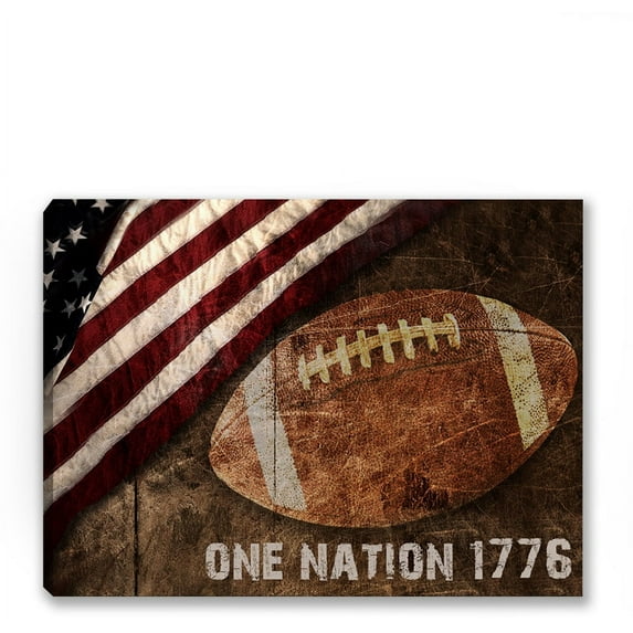Awkward Styles Football Canvas Art Football Canvas Poster for Fitness Club Football Team American Sport Style Football Fans Nifty Gifts for Him Patriotic Printed Canvas American Football Lovers Gifts