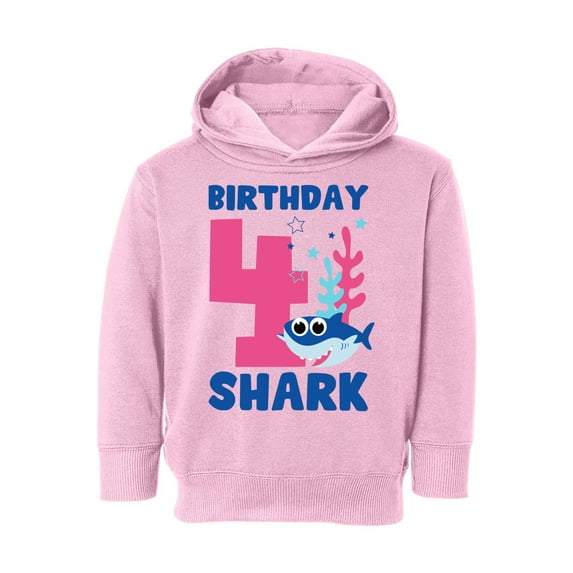 Awkward Styles Fourth Birthday Hoodie B-day Shark Toddler Hooded Sweatshirt Shark Birthday