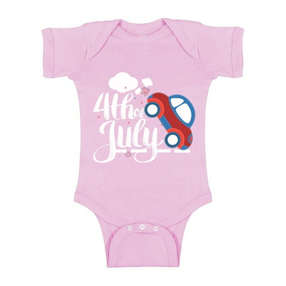 Awkward Styles Fourth of July Baby Bodysuit Car One Piece Car Bodysuit Memorial Day Independence Day Clothing Patriotic Bodysuit Baby Items for 4th of July Car Clothes Independence Day Clothes