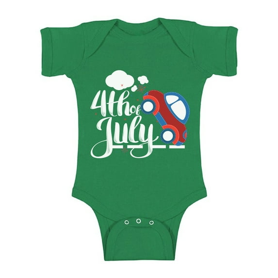 Awkward Styles Fourth of July Baby Bodysuit Car One Piece Car Bodysuit Memorial Day Independence Day Clothing Patriotic Bodysuit Baby Items for 4th of July Car Clothes Independence Day Clothes