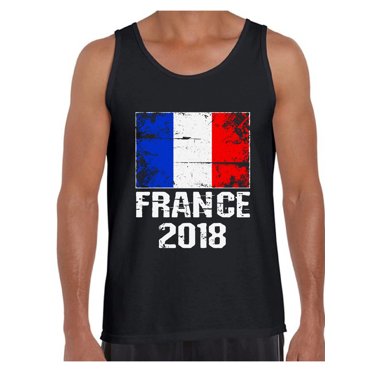 France Flag Tank Top – Unisex Crewneck Sleeveless Tee – 100% Cotton – Brisco Brands, Everyday Casual