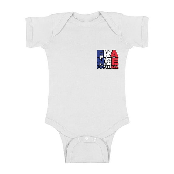 Awkward Styles France Football Baby Bodysuit Short Sleeve French Soccer Bodysuit for baby France One Piece Top France Soccer 2018 Baby Bodysuit Gifts from France French Flag One Piece Top