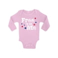 thumbnail image 1 of Awkward Styles Free To Be Me Baby Bodysuit Long Sleeve First 4th of July Independence Day Outfit for Newborn Cute USA Outfit for Baby America One Piece Top for Baby Funny American Baby Gifts, 1 of 4