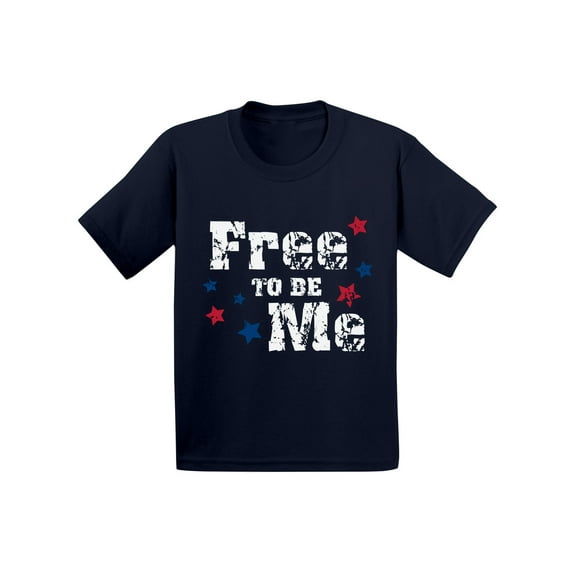 Awkward Styles Free To Be Me Toddler Shirt Cute 4th of July Shirts for Kids Independence Day Gifts for Boys and Girls American Kids Patriotic Outfit Kids USA Shirt American Stars Shirt for Toddler