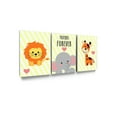 thumbnail image 1 of Awkward Styles Friends Forever Canvas Wall Art Animals Illustration Cute Kids Room Wall Art Funny Art for Kids Safari Animals Art Newborn Baby Room Wall Decor Safari Wallpapers Made in USA Art, 1 of 4