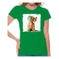 thumbnail image 1 of Awkward Styles Funny Animal T Shirt Dog Shirt Women T Shirt Dog Blowing Gum T Shirt Animal Clothes Animal Lovers Gifts for Her Dog Clothing Puppy T-Shirt for Woman Funny Dog Shirt Gifts for Her, 1 of 4
