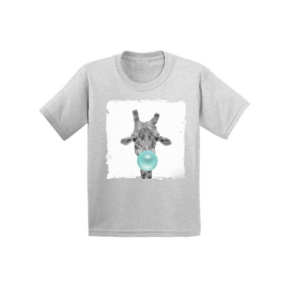 Awkward Styles Funny Animal Toddler Shirt Giraffe Kids New Animal Collection Funny Giraffe Chewing Gum Giraffe Gifts for Kids Funny Giraffe Shirt Infant Outfit Kids Style Giraffe Shirt for Children