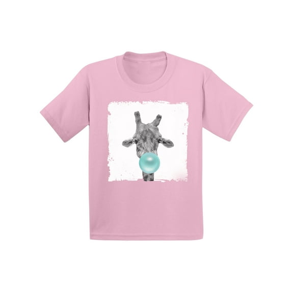 Awkward Styles Funny Animal Toddler Shirt Giraffe Kids New Animal Collection Funny Giraffe Chewing Gum Giraffe Gifts for Kids Funny Giraffe Shirt Infant Outfit Kids Style Giraffe Shirt for Children